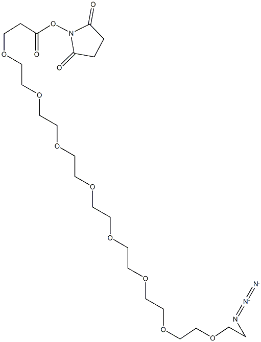 Azido-PEG8-NHS ester，N3-PEG8-NHS ester，叠氮-八聚乙二醇-琥珀酰亚胺酯