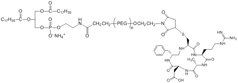 DSPE-PEG-cRGD,磷脂-聚乙二醇-靶向穿膜肽cRGD