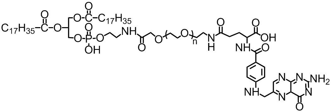 DSPE-PEG-FA，二硬脂酰基磷脂酰乙醇胺-聚乙二醇-叶酸