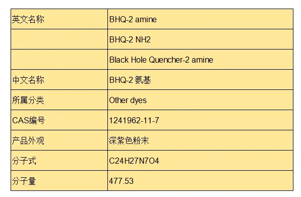 1241962-11-7 BHQ-2 氨 Black Hole Quencher-2 amine